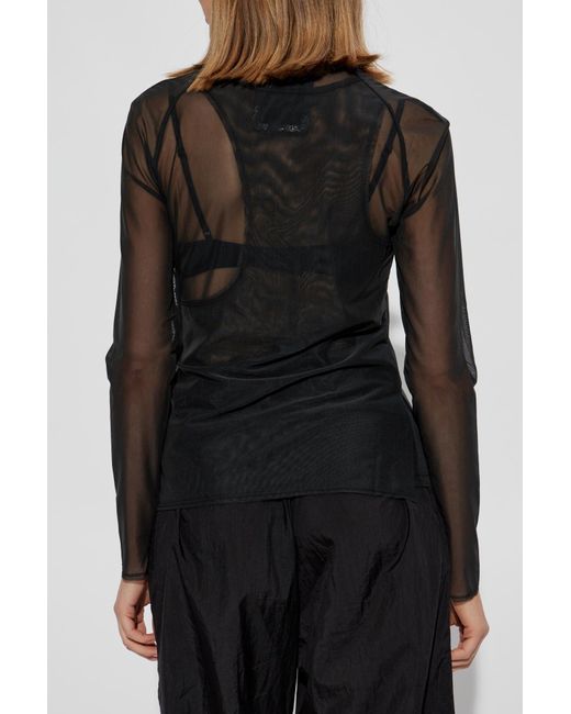 Y-3 Black Transparent Top