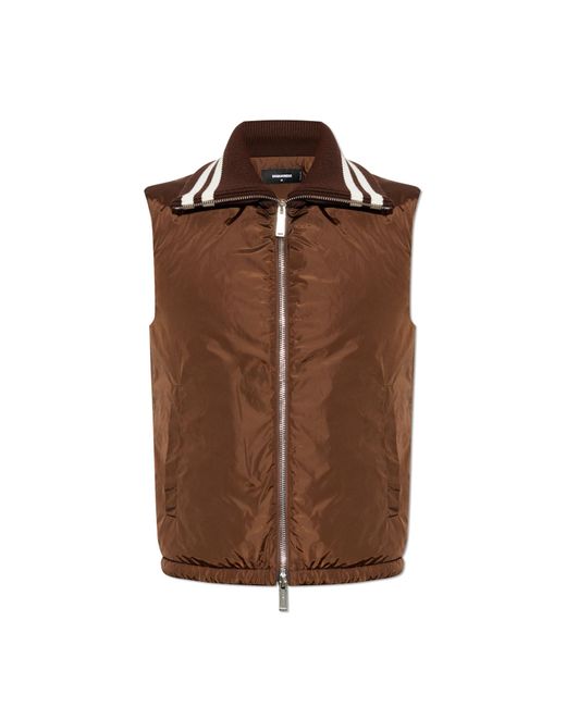 DSquared² Brown Insulated Vest for men