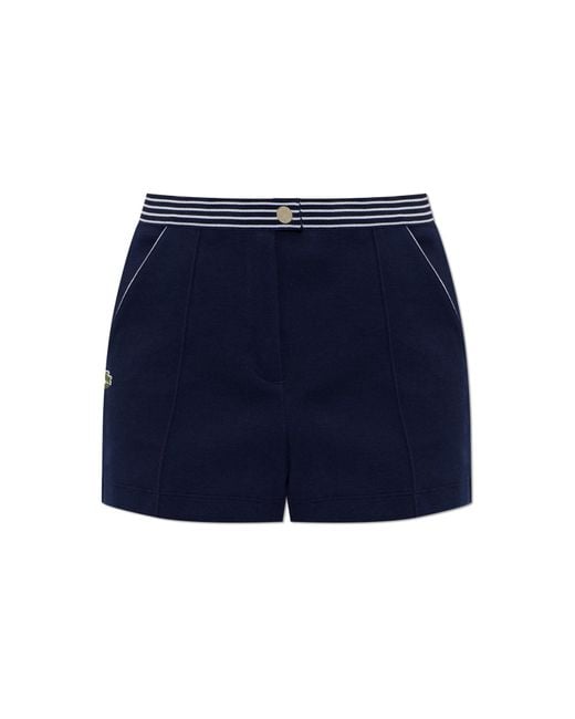 Lacoste Blue Shorts With Logo Patch