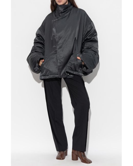 MM6 by Maison Margiela Black Insulated Jacket With Stand-Up Collar