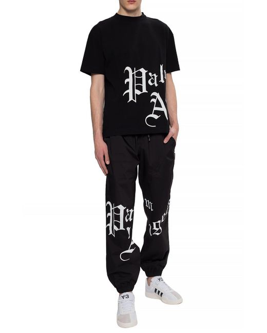 Palm Angels Black New Gothic Sweat Pant for men