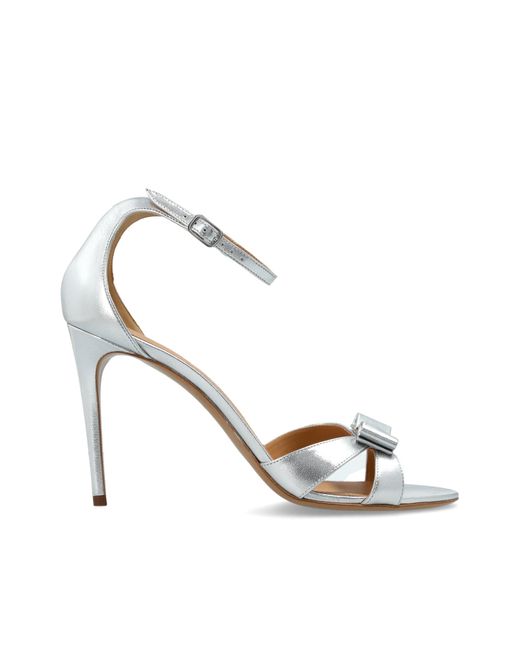 Ferragamo White Heeled Sandals 'Roxy'