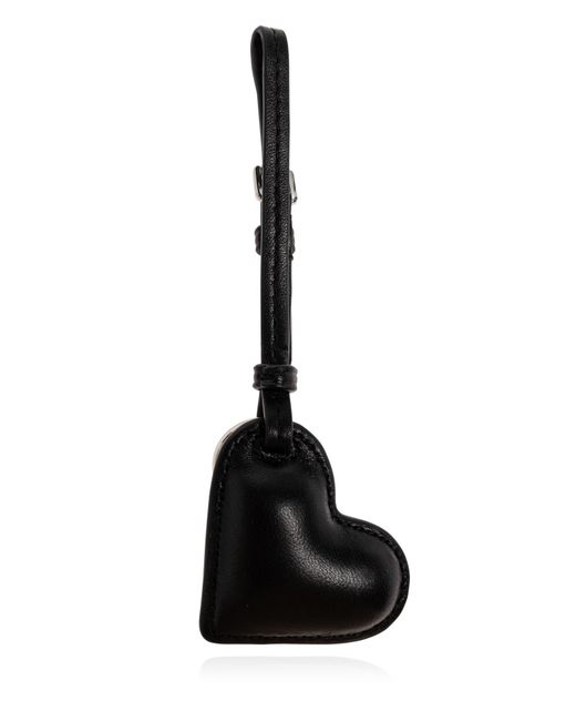 MICHAEL Michael Kors Black Keychain With A Heart-Shaped Pendant