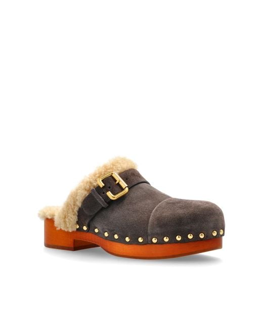Chloé Brown Clogs 'Jeannette'