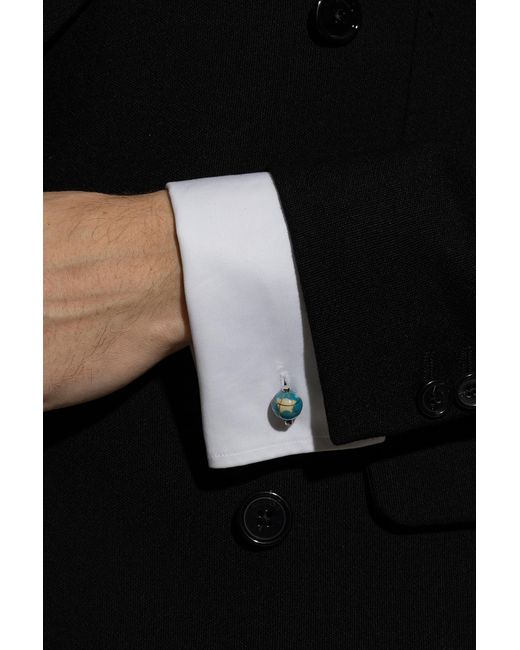Paul Smith Multicolor Logo-Engraved Cufflinks for men