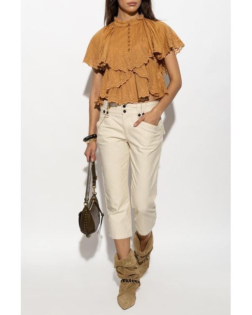 Isabel Marant Brown Top "Lorna"