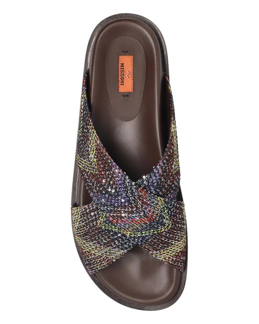 Missoni Black Patterned Flip-Flops