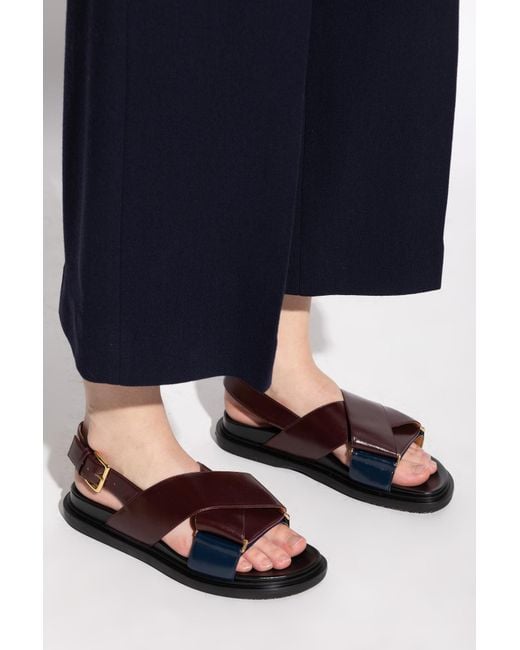 Marni White Leather Sandals