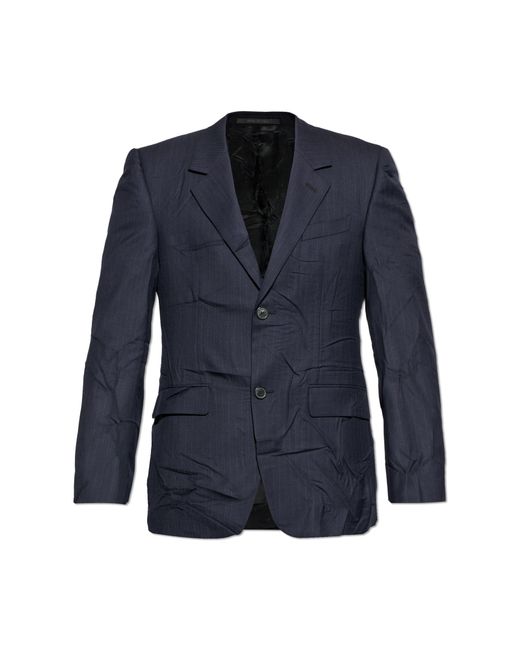 Balenciaga Blue Wool Blazer for men