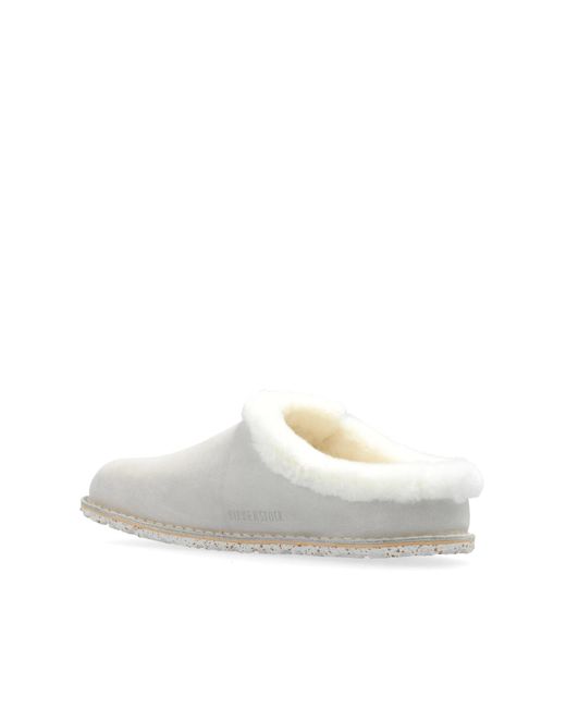 Birkenstock White Slippers `Zermatt Premium`