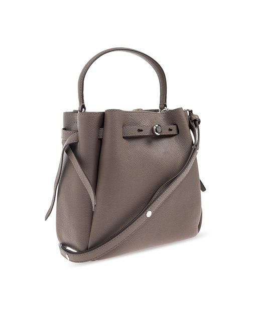 Tory Burch Brown "Romy" Hand-Held Bucket Bag