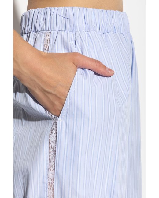 LoveShackFancy Blue "Helia" Trousers