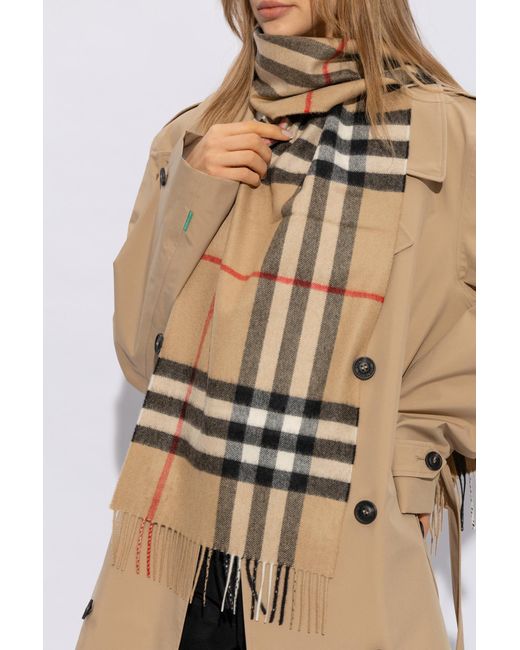 Burberry Natural Cashmere Scarf