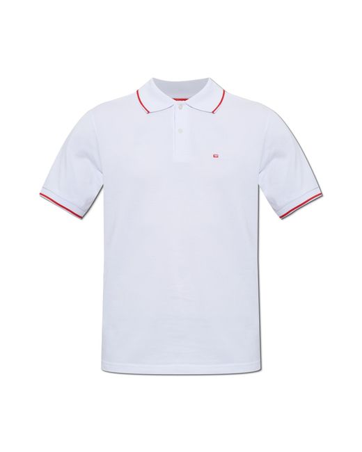 DIESEL White Polo 'T-Ferry-Microdiv' for men