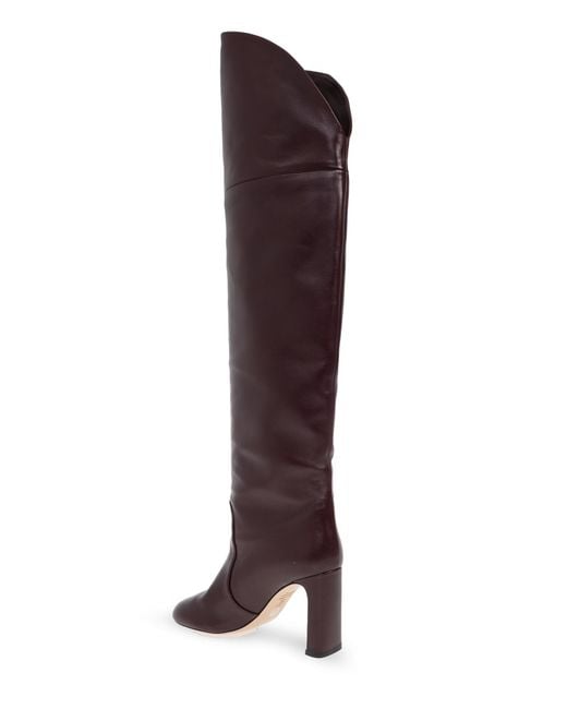 Stuart Weitzman Brown Heeled Boots 'Babette'
