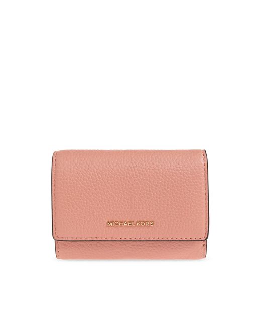 MICHAEL Michael Kors Pink Leather Wallet With Logo