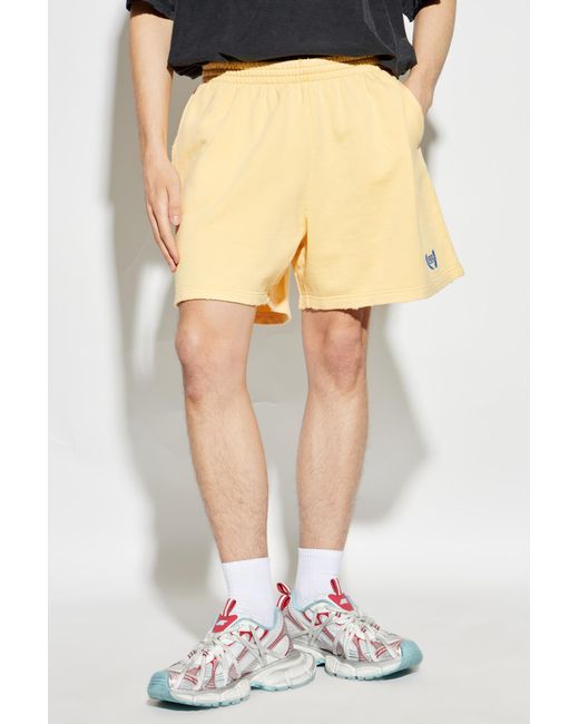 Balenciaga Blue Shorts With A Vintage Effect for men