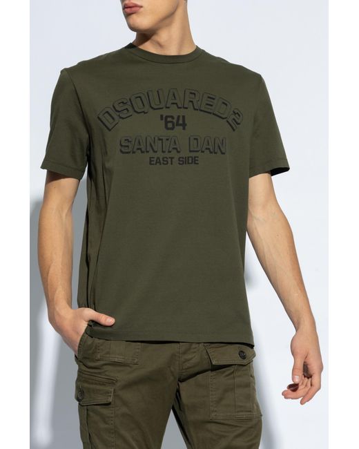 DSquared² Green Printed T-shirt, for men