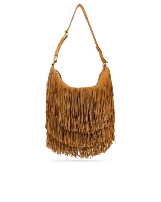 Balmain Brown "Ébène Hobo Large" Bag