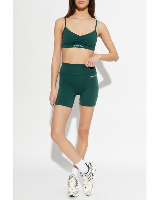 Sporty & Rich Green Sports Top With Logo