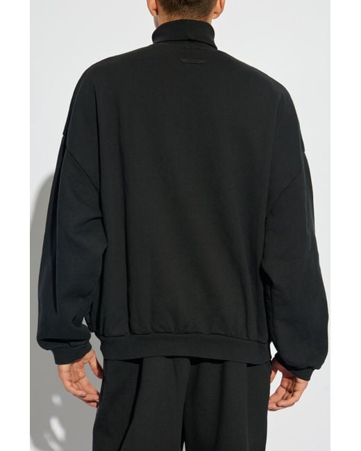 Fear Of God Black Printed Sweatshirt for men