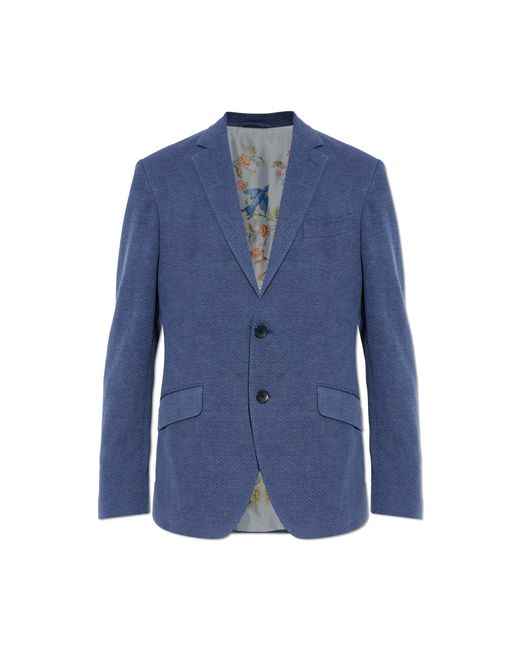 Etro Blue Blazer With Open Lapels for men