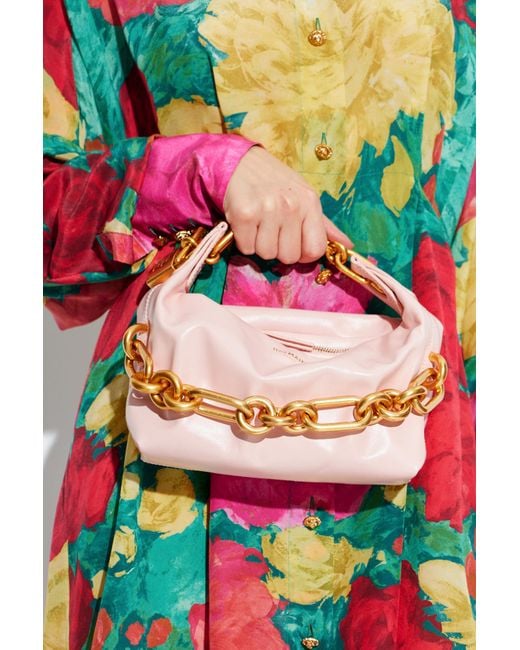 Balmain Pink "Sync Mini" Handheld Bag