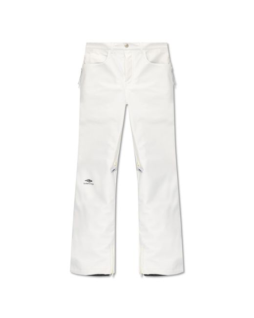 Balenciaga White 'skiwear' Collection Ski Trousers With Logo,