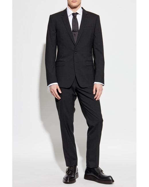 Dolce & Gabbana Black Wool Dress Formal Men Waistcoat Vest main image 0
