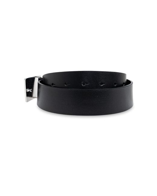 M I S B H V Black Leather Belt