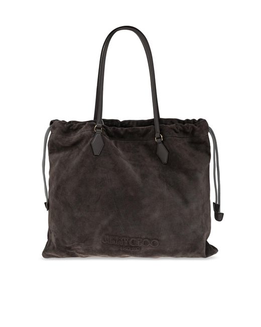 Jimmy Choo Black 'Drawstring Large' Bag