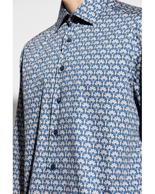 Etro Blue Patterned Shirt for men