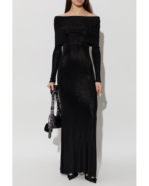 Balenciaga Black Dress With A Shimmering Finish