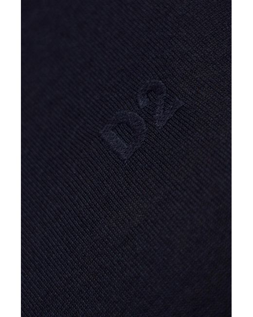 DSquared² Blue Wool Turtleneck With Logo