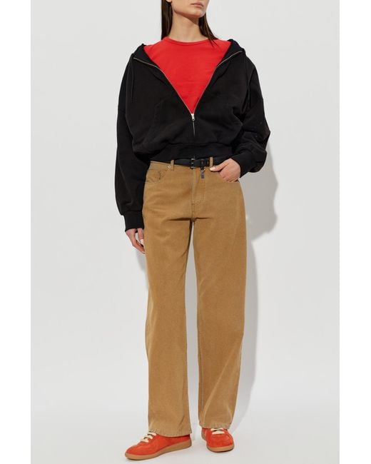 MM6 by Maison Margiela Black Sweatshirt With Vintage Effect