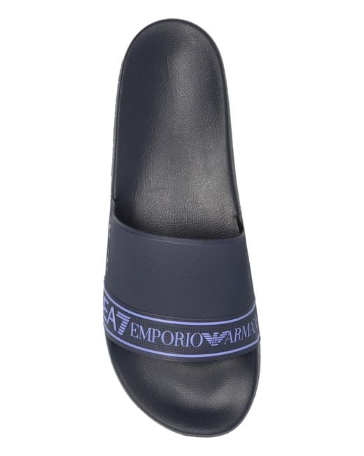 EA7 Blue Rubber Flip-Flops for men