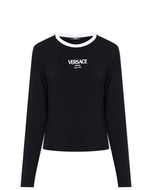 Versace Black Long Sleeve Top