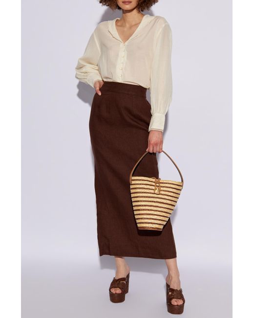 Posse Brown Linen Skirt 'Emma'