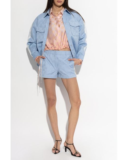 Casablanca Blue Shirt With Monogram