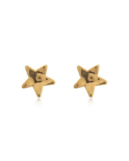 Jil Sander Metallic Brass Earrings