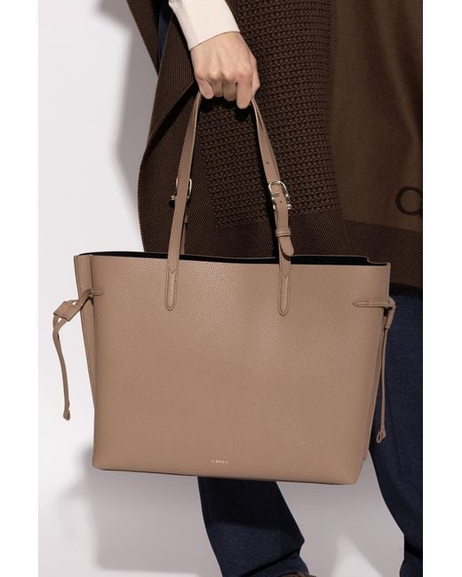 Furla Brown "Ava Large" Shopper Bag