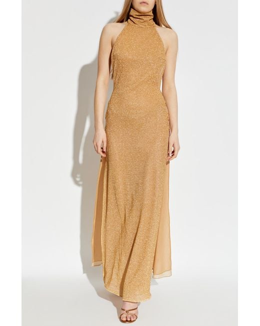 Oseree White Dress With Lurex Thread