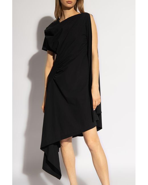 Issey Miyake Black Asymmetrical Dress,