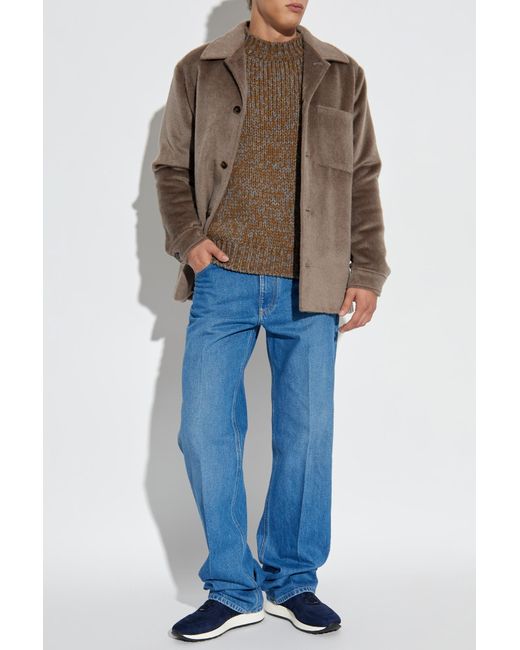Tod's Brown Wool Sweater for men