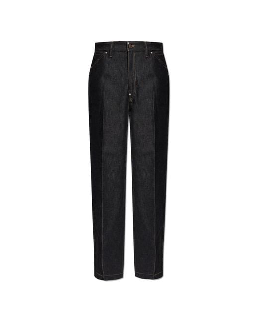 Lemaire Black Wide-Leg Jeans for men