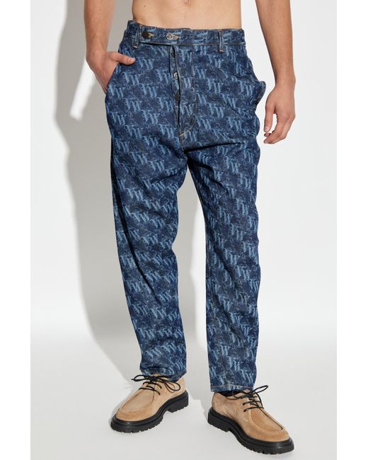 Vivienne Westwood Blue 'Baggy' Jeans With Logo