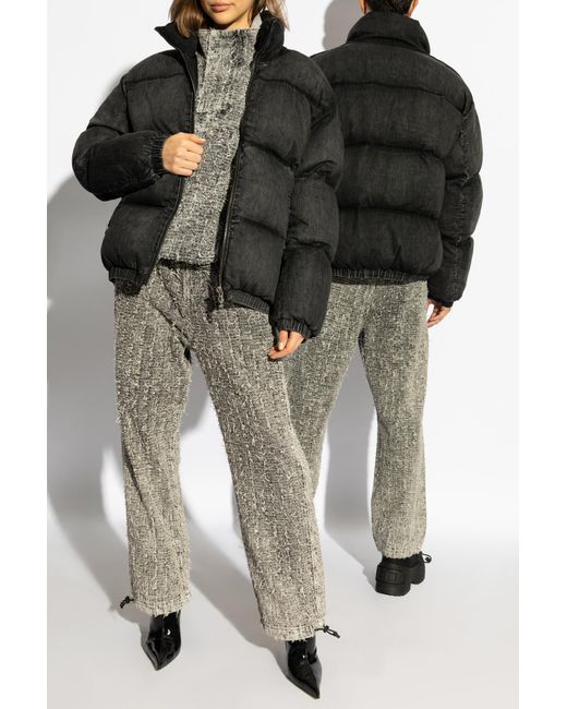DIESEL Black Padded Jacket 'W-Mons-A'