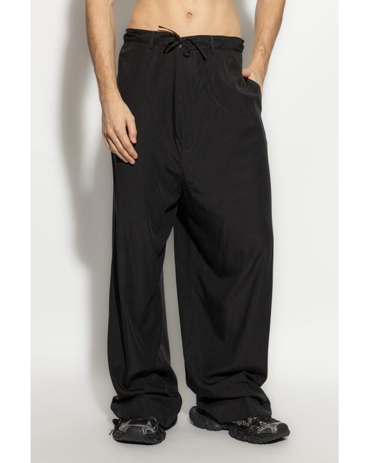 Balenciaga Black Loose-Fit Trousers for men