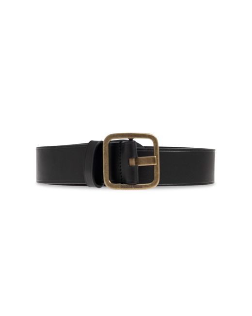 DSquared² Black Leather Belt