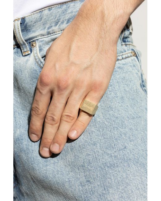 Vetements Metallic Logo Ring